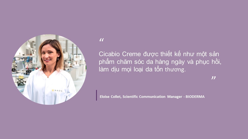 Kem dưỡng phục hồi da Bioderma Cicabio Crème (Màu TÍM) - 40ml-pháp