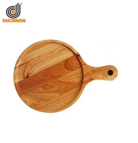  KHAY CAO SU TRÒN MÀU TỰ NHIÊN CÓ TAY CẦM DW107