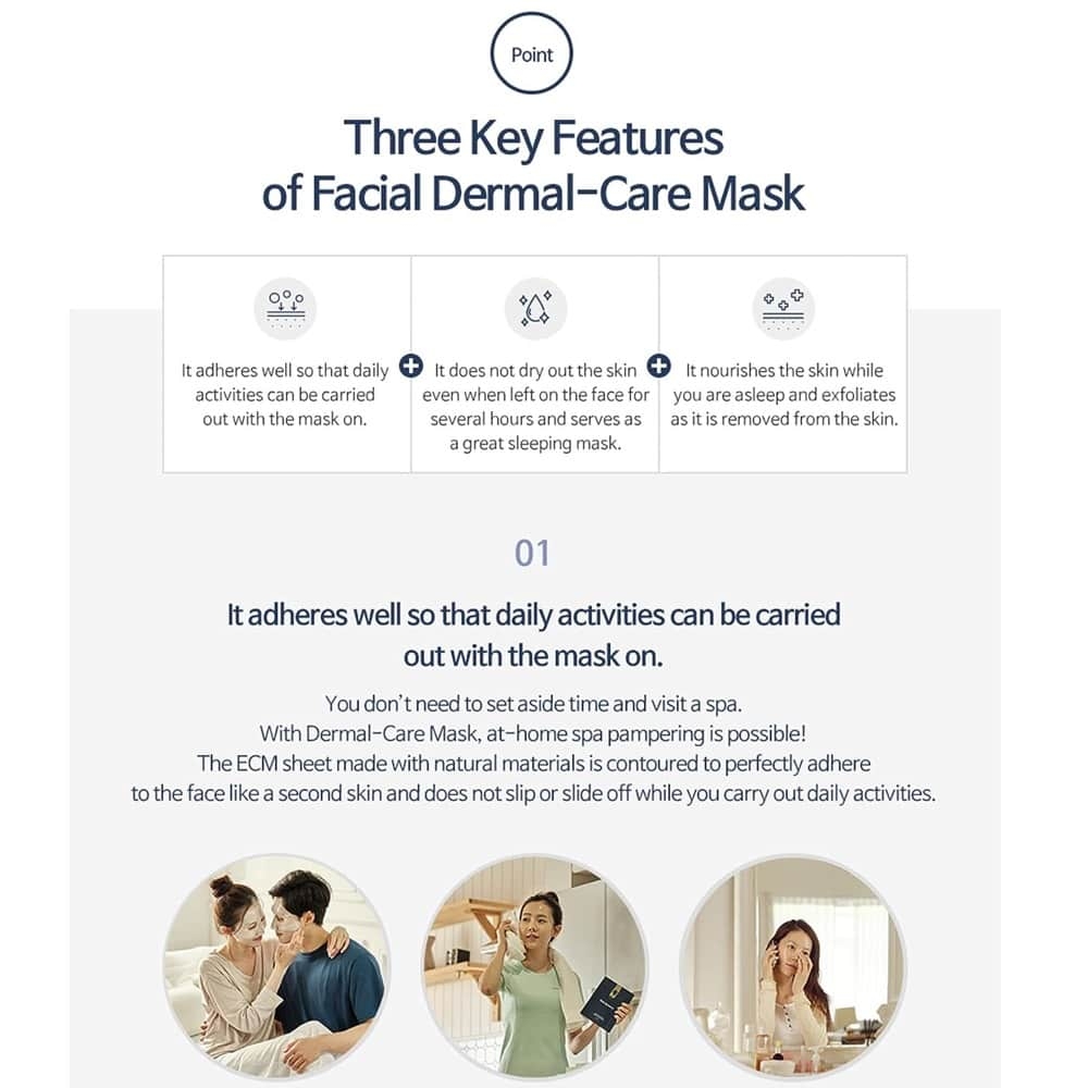 Mặt Nạ Derm all Matrix Facial Dermalcare Mask ( MẪU MỚI màu -4 miếng xanh than)-hàn