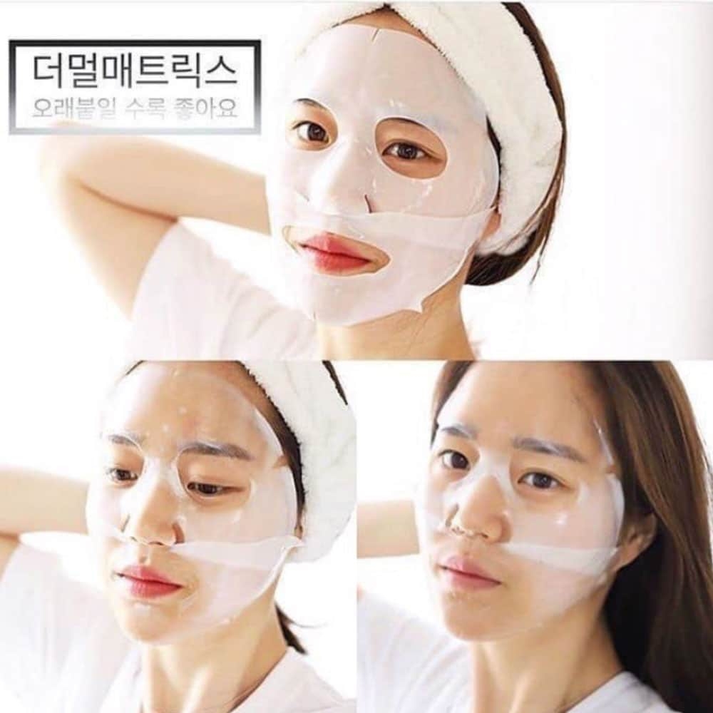 Mặt Nạ Derm all Matrix Facial Dermalcare Mask ( MẪU MỚI màu -4 miếng xanh than)-hàn