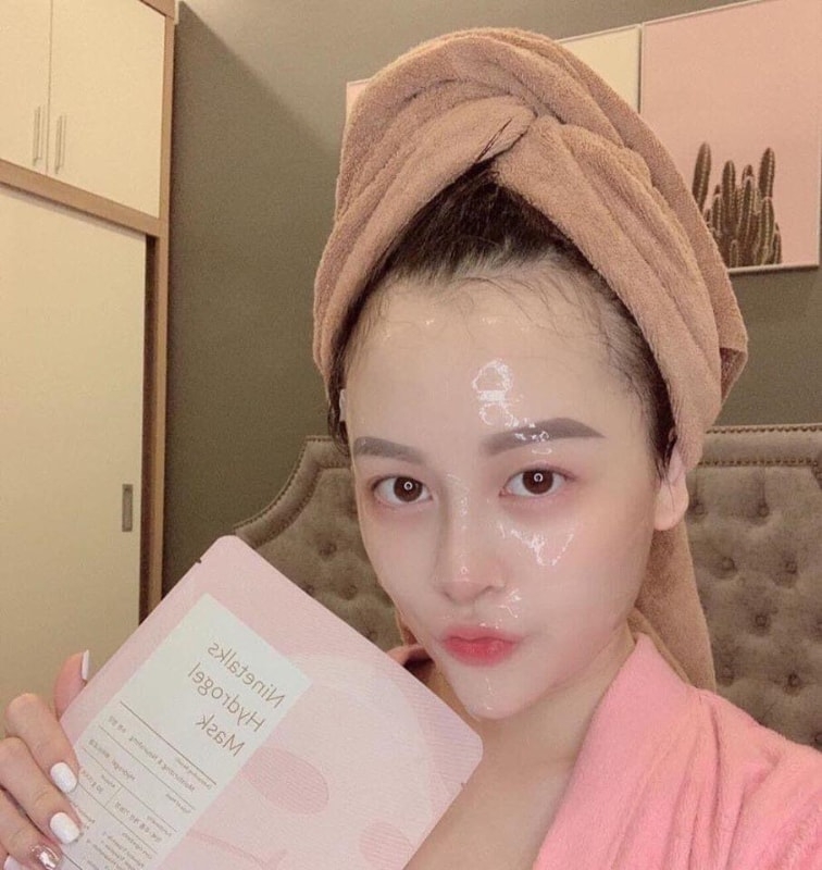 Mặt nạ Celderma Ninetalks Hydrogel Mask-MÀU HỒNG,hộp 4 miếng-HÀN