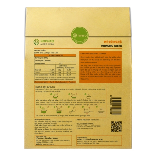 Mì Củ Nghệ Anpaso 300g
