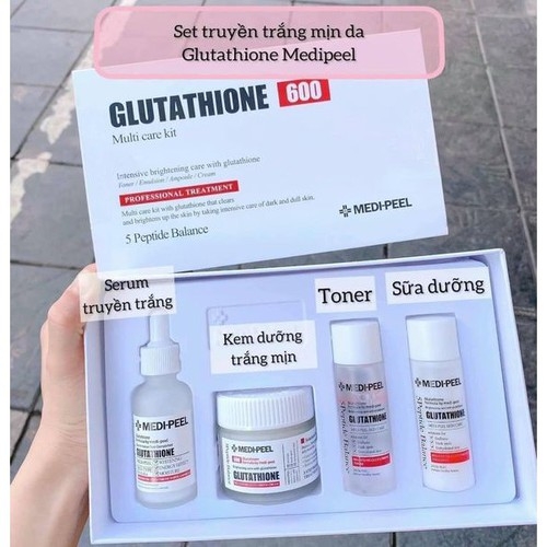 Set Dưỡng Da 4 món Medi-Peel GLUTATHIONE (MÀU ĐỎ)-hàn