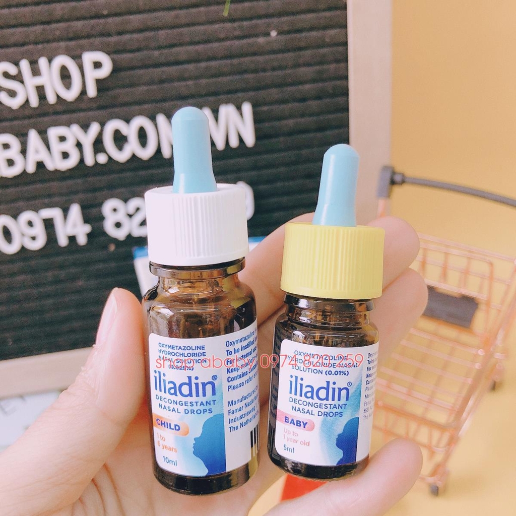Thuốt nhỏ mũi lladin 0.025% ( 1-6 Tuổi)-Singapor-10ml-1Y