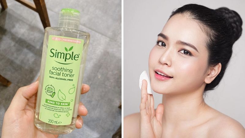 Nước hoa hồng Simple Kind to Skin Soothing Facial Toner-anh