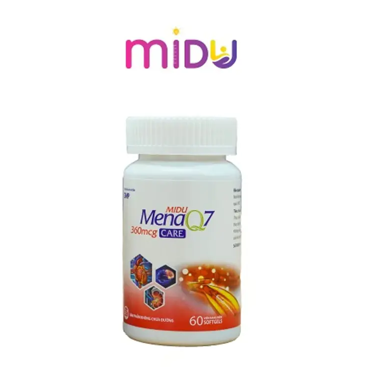 Midu MenaQ7 360mcg care - Hộp (1 lọ x 60 viên)
