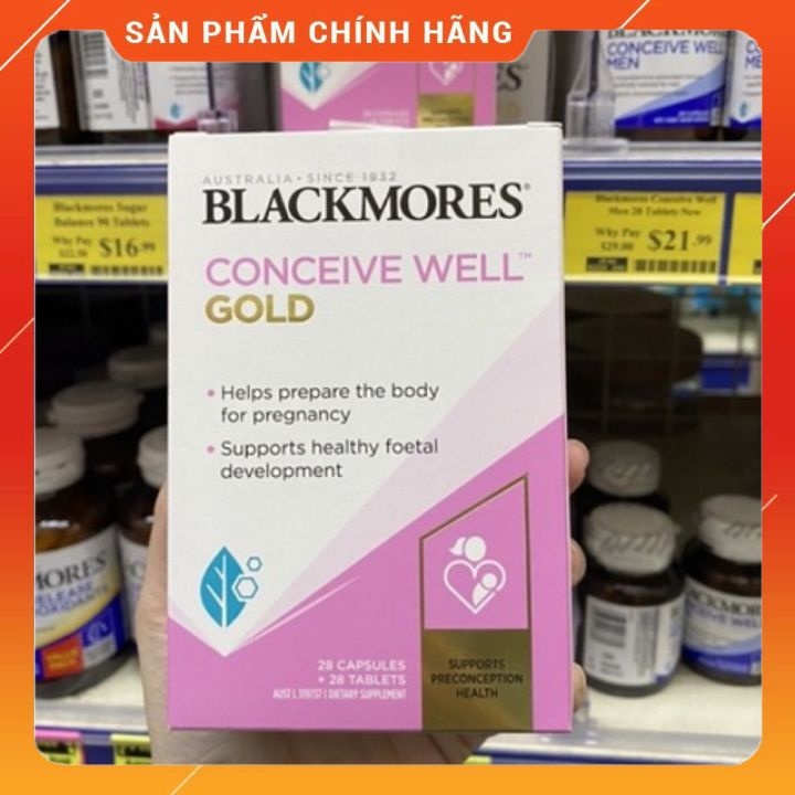 Viên uống tăng thụ thai Blackmores Conceive Well Gold -56 Viên-úc