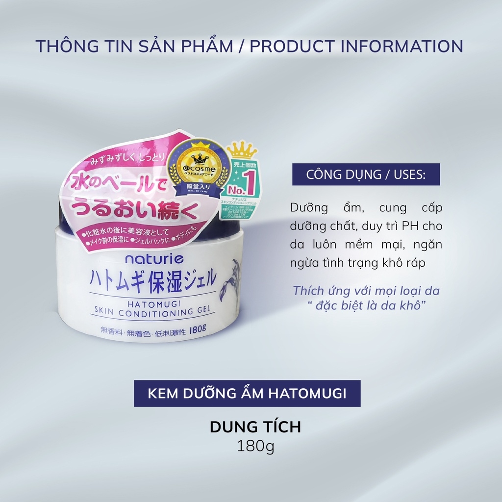 Kem dưỡng ẩm Ý Dĩ - Nhật