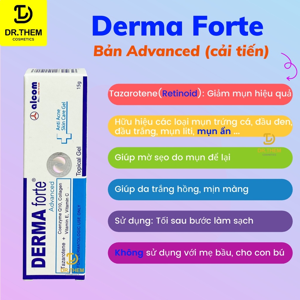 Gel Trị Mụn Thâm Derma Forte - 15g -vn