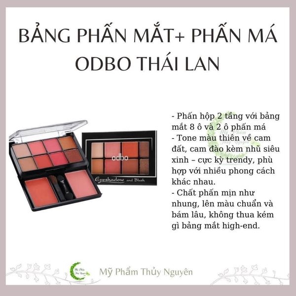 Bảng phấn mắt kèm má ODBO-THÁI