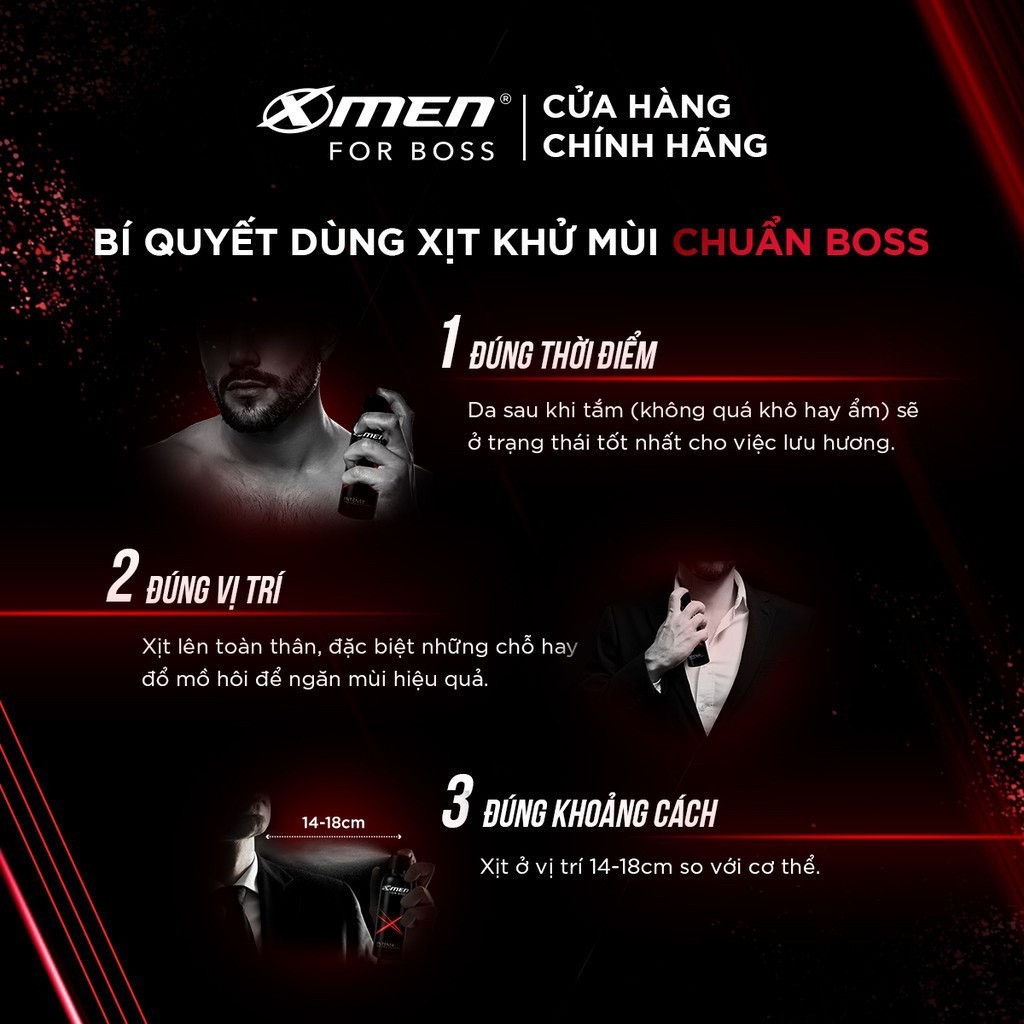 Xịt Khử Mùi X-Men For Boss - Mùi Hương Trầm Đầy Nội Lực 150ml