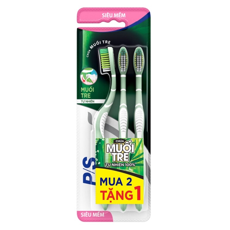 Bàn chải đánh răng P/S than bạc kháng khuẩn 99.9%