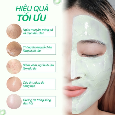 MẶT NẠ ĐẤT SÉT TRÀM TRÀ CẢI THIỆN MỤN, SẠCH SÂU, SE KHÍT LỖ CHÂN LÔNG - GUO TEA TREE MASK 50G