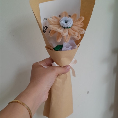 BÓ HOA HƯỚNG DƯƠNG KẼM NHUNG HANDMADE