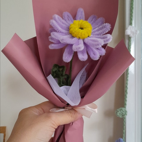 BÓ HOA HƯỚNG DƯƠNG KẼM NHUNG HANDMADE