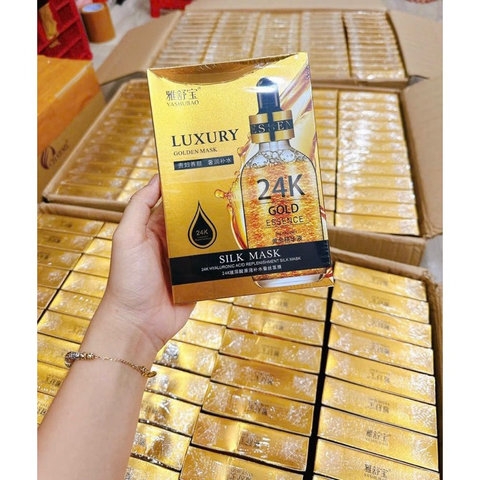MẶT NẠ VÀNG 24K HỘP 10 CÁI DƯỠNG ẨM PHỤC HỒI HƯ TỔN DA MẶT - GDN