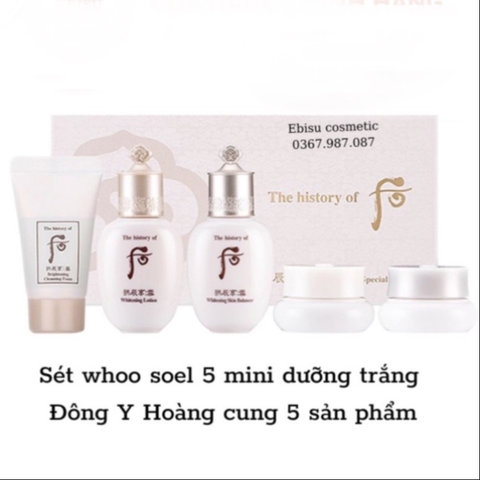 SET DƯỠNG TRẮNG DA WHOO GONGJINHYANG SEOL RADIANT WHITE SPECIAL GIFT SET 5 ITEMS KEM DƯỠNG DA TOÀN DIỆN - WHOO