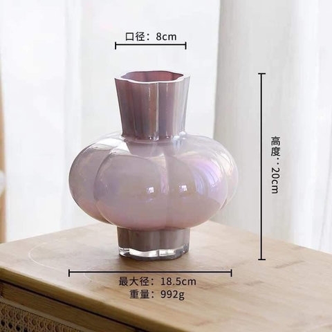 LỌ HOA THỦY TINH ÁNH TÍM ĐẸP -PHƯƠNG THỦY MART