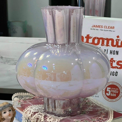 LỌ HOA THỦY TINH ÁNH TÍM ĐẸP -PHƯƠNG THỦY MART