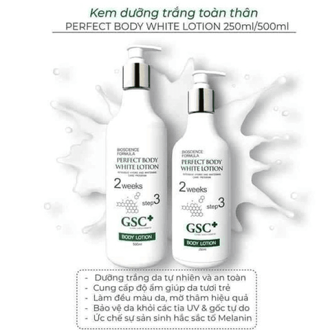 KEM DƯỠNG TRẮNG BODY 500ML (BODY WHITENING SOLUTION) - GSC