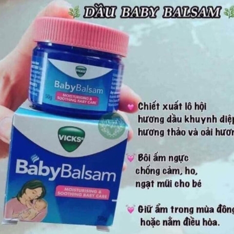KEM BÔI ẤM NGỰC PHÒNG NGỪA GIÓ, HO CẢM BABY BALSAM - VICKS