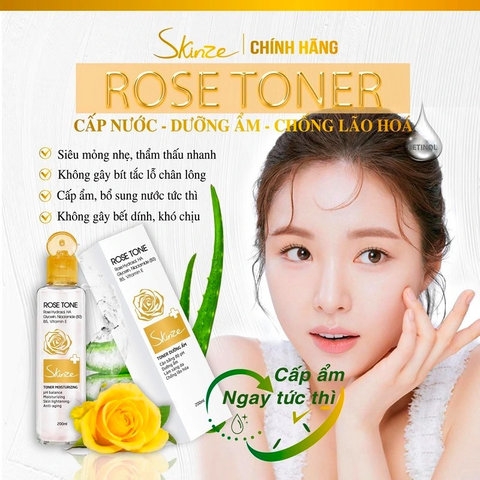 NƯỚC HOA HỒNG TONER SKINZE MOISTURIZING DÀNH CHO DA KHÔ VÀ DA THƯỜNG