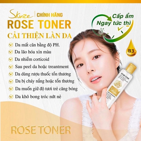NƯỚC HOA HỒNG TONER SKINZE MOISTURIZING DÀNH CHO DA KHÔ VÀ DA THƯỜNG