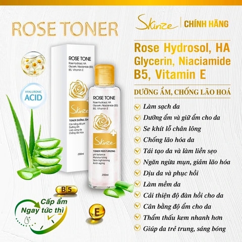 NƯỚC HOA HỒNG TONER SKINZE MOISTURIZING DÀNH CHO DA KHÔ VÀ DA THƯỜNG