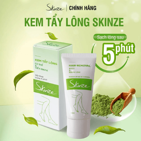 KEM TẨY LÔNG SKINZE HAIR REMOVAL TẨY LÔNG NÁCH LÔNG CHÂN LÔNG TAY VIỀN BIKINI SẠCH HƠN WAX LÔNG CẠO LÔNG