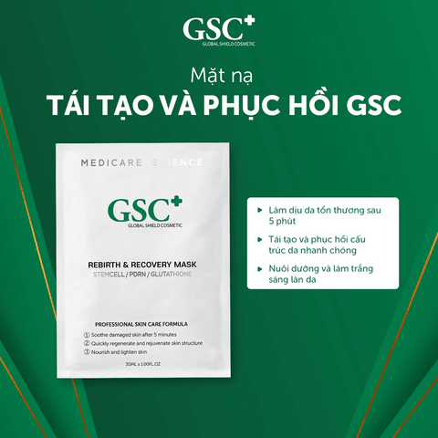 MẶT NẠ TÁI TẠO VÀ PHỤC HỒI (30ML X 10 TÚI / HỘP) ( REBIRTH $ RECOVERY MASK) - GSC