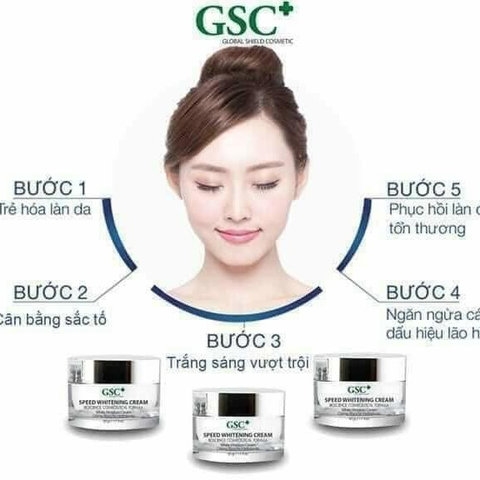 KEM DƯỠNG TRẮNG SPEED WHITENING CREAM 50ML - GSC