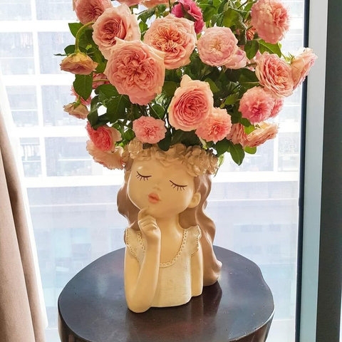 LỌ HOA DECOR MẪU BÌNH HOA CÔ GÁI TRANG TRÍ NHÀ