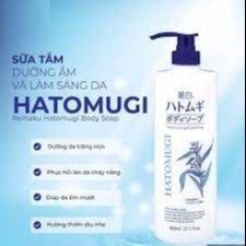 SỮA TẮM DƯỠNG ẨM VÀ TRẮNG DA Ý DĨ 800ML-HATOMUGI