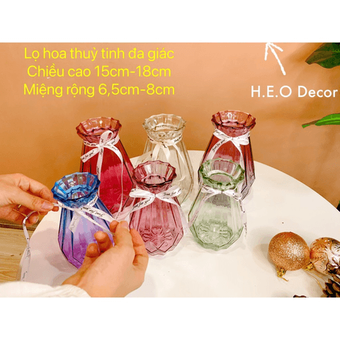 BÌNH HOA THỦY TINH, LỌ CẮM HOA THỦY TINH ĐA