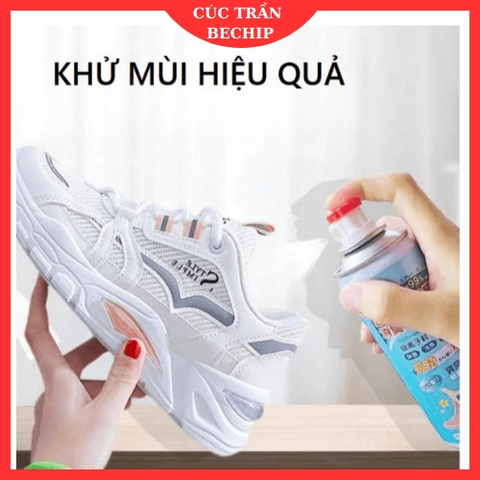 CHAI XỊT KHỬ MÙI GIÀY DÉP DIỆT KHUẨN CÔNG NGHỆ NANO BẠC CTB76 – BECHIP