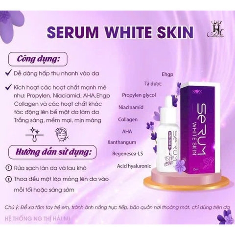 SERUM WHITE SK SON COSMETIC CHÍNH HÃNG, TINH CHẤT DƯỠNG DA TRẮNG SÁNG MỊN - GDN