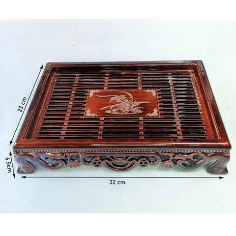 KHAY TRÀ MINH HẢI/ KHAY TRÀ GIẢ VÂN GỖ SANG TRỌNG CTB591 - BECHIP