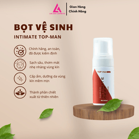BỌT VỆ SINH NAM TOP-MAN 100ML CHIẾT XUẤT THIÊN NHIÊN, HƯƠNG THƠM NAM TÍNH QUYẾN RŨ - MỸ PHẨM LAN ANH