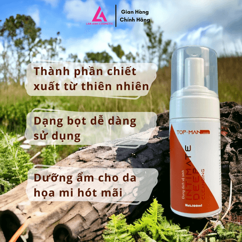 BỌT VỆ SINH NAM TOP-MAN 100ML CHIẾT XUẤT THIÊN NHIÊN, HƯƠNG THƠM NAM TÍNH QUYẾN RŨ - MỸ PHẨM LAN ANH