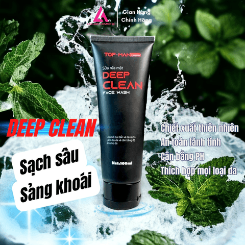 SỮA RỬA MẶT DEEP CLEAN 100ML CHIẾT XUẤT CÂY PHỈ, NGĂN MỤN, CÂN BẰNG PH, DƯỠNG ẨM DA - MỸ PHẨM LAN ANH