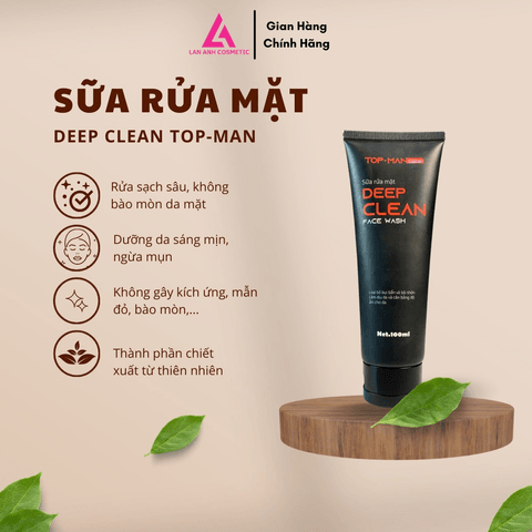 SỮA RỬA MẶT DEEP CLEAN 100ML CHIẾT XUẤT CÂY PHỈ, NGĂN MỤN, CÂN BẰNG PH, DƯỠNG ẨM DA - MỸ PHẨM LAN ANH