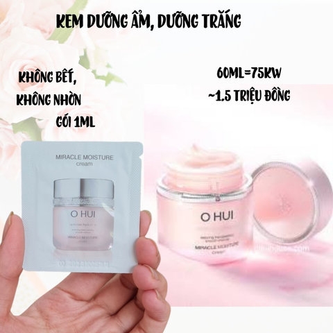 GÓI SAMPLE KEM OHUI DƯỠNG ẨM CHUYÊN SÂU TRẮNG HỒNG CĂNG BÓNG VÀ SĂN CHẮC 1ML - OHUI