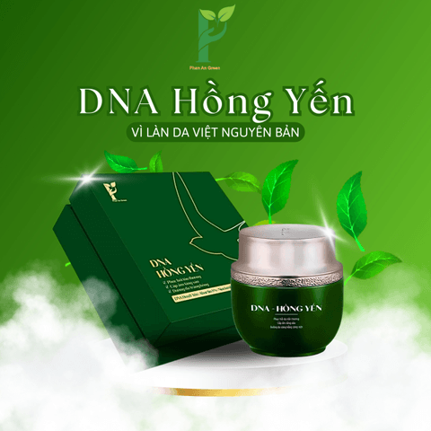 SET 1 HỘP KEM DƯỠNG DA DNA HỒNG YẾN - PHỤC HỒI, CẤP ẨM, TRẮNG HỒNG & MỊN MÀNG + 1 HỘP VIÊN UỐNG TRẮNG DA NINE’S BEAUTY - PHAN AN GREEN
