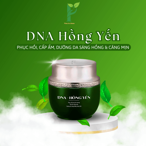 SET 1 HỘP KEM DƯỠNG DA DNA HỒNG YẾN - PHỤC HỒI, CẤP ẨM, TRẮNG HỒNG & MỊN MÀNG + 1 HỘP VIÊN UỐNG TRẮNG DA NINE’S BEAUTY - PHAN AN GREEN