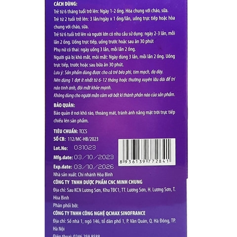 SIRO BỔ MẮT EYE KIDS OMEGA GIÚP SÁNG MẮT, GIẢM KHÔ MẮT HỘP 20 ỐNG - MINH CHUNG
