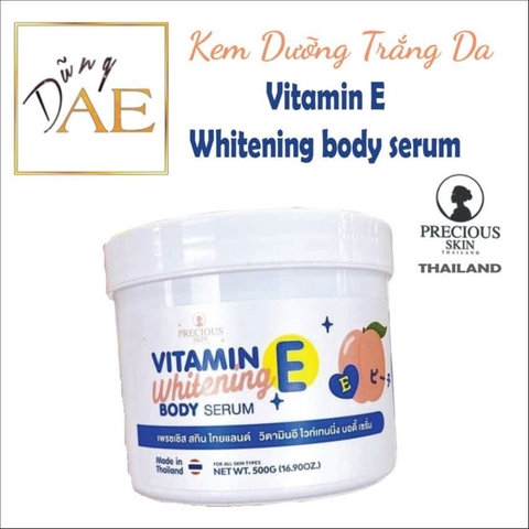KEM BODY DƯỠNG TRẮNG VITAMIN E WHITENING BODY SERUM 500ML - GDN