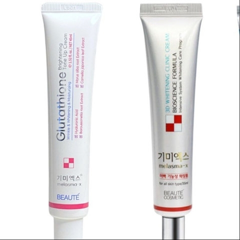COMBO 2 MÓN KEM NÁM MELASMA + TRẮNG DA GLUTHTIONE (TUÝP TRẮNG + TÍM) 40ML - GDN