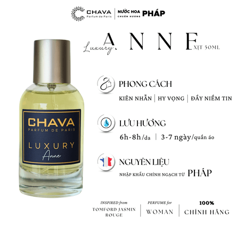 COMBO QUÀ TẶNG] 1 NƯỚC HOA LUXURY 50ML + 1 NƯỚC HOA LUXURY 10ML - CHAVA