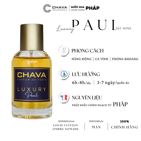 COMBO QUÀ TẶNG] 1 NƯỚC HOA LUXURY 50ML + 1 NƯỚC HOA LUXURY 10ML - CHAVA