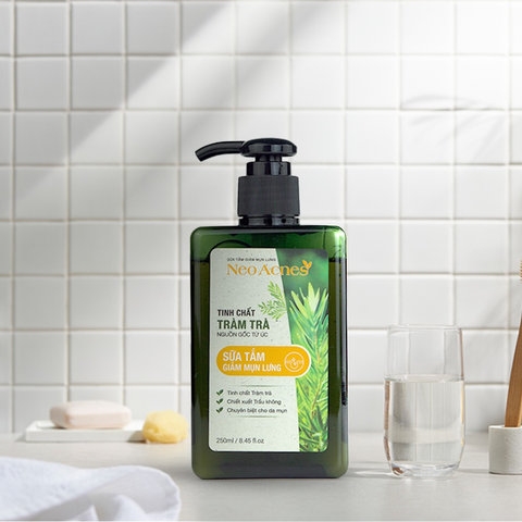 SỮA TẮM TRÀM TRÀ GIẢM MỤN LƯNG VÀ BODY NEOACNES 250ML - NEO ACNES